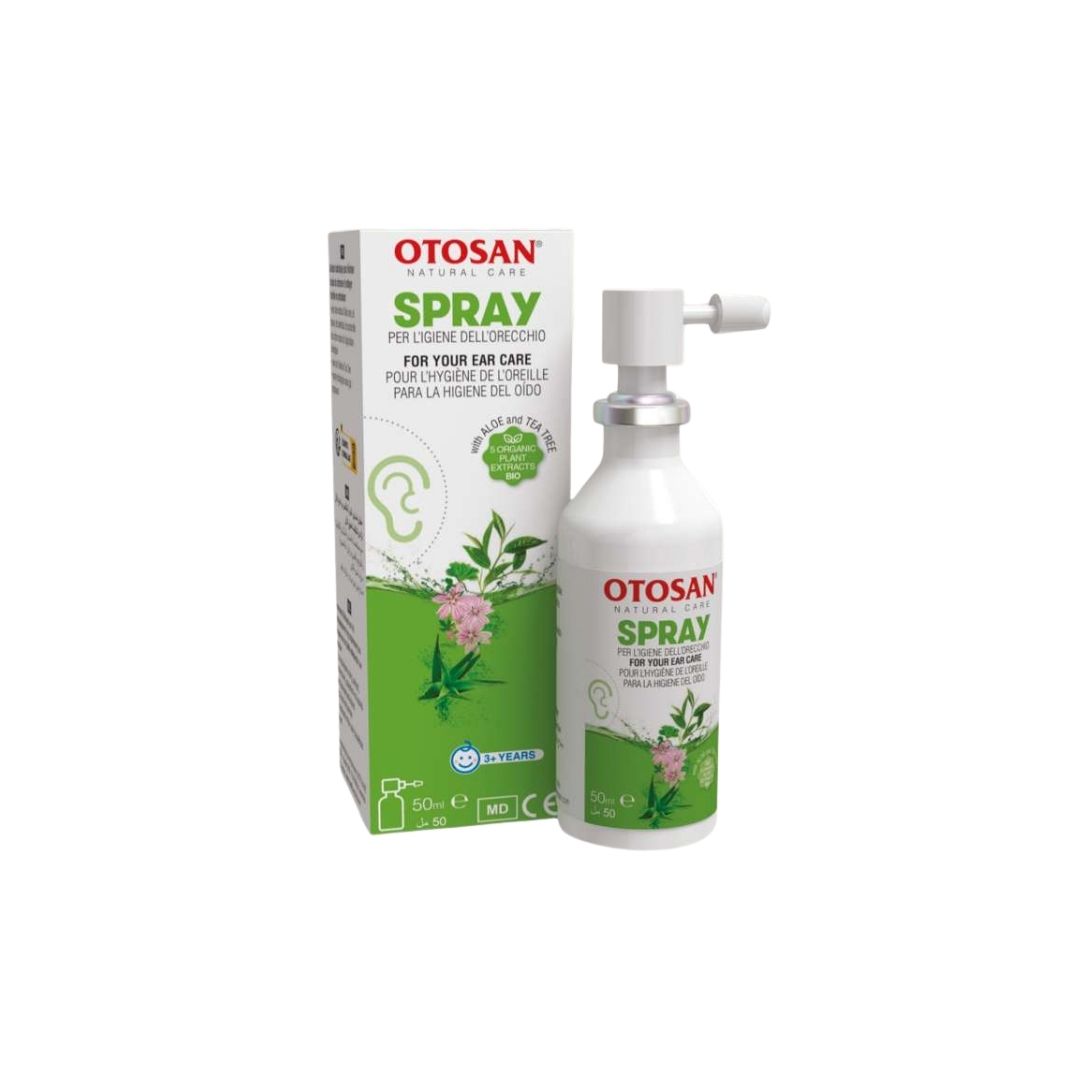 Otosan Ear Spray 50ml bottle and packaging on a white background
