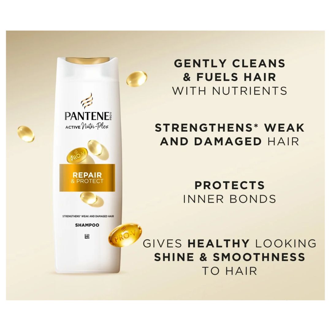 Pantene Pro-V Repair & Protect Shampoo product information graphic
