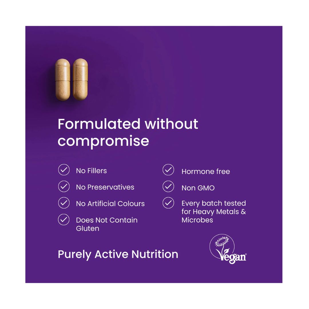 Proceive Conception Men Fertility Supplement formulation information graphic on a purple background