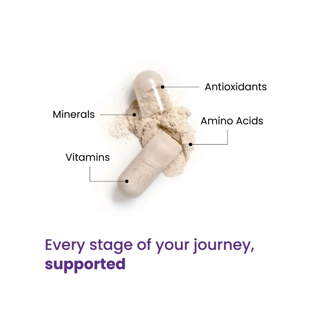 Proceive Conception Men Fertility Supplement capsule information on a white background
