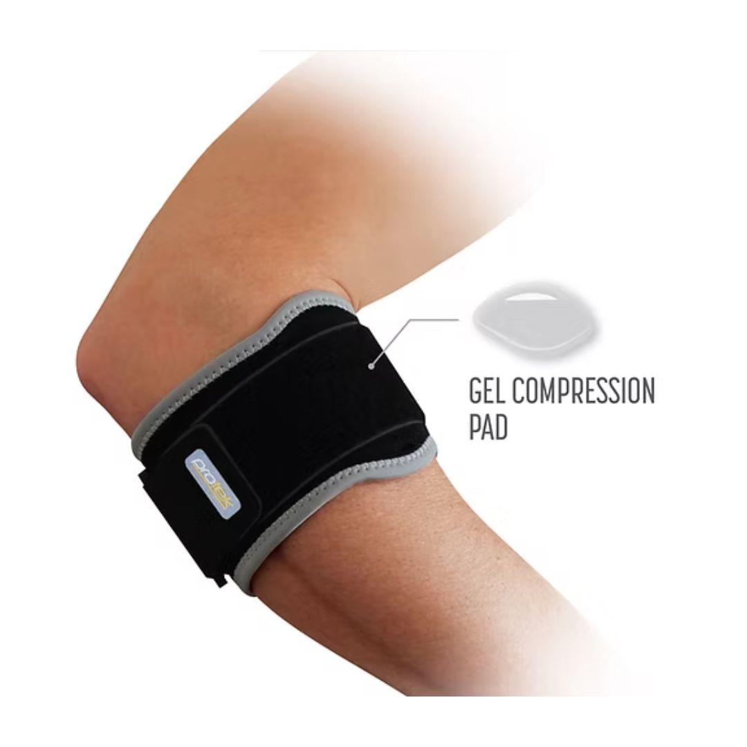 Protek Neoprene Tennis Elbow Support – One Size 'GEL COMPRESSION PAD' 
