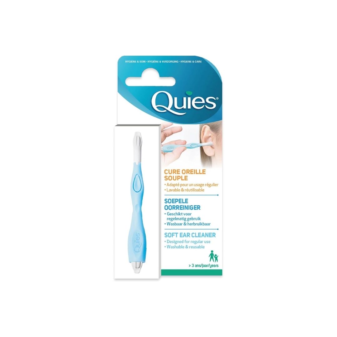 Quies Soft Ear Cleaner packaging on a white background