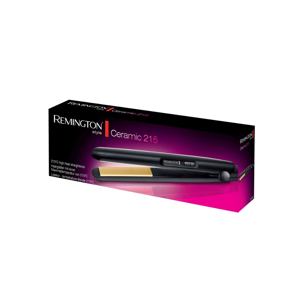 Remington Ceramic 215 Hair Straightener packaging on a white background