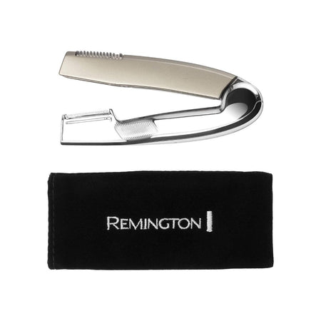 Remington Heritage Fold Out Trimmer and storage bag on a white background