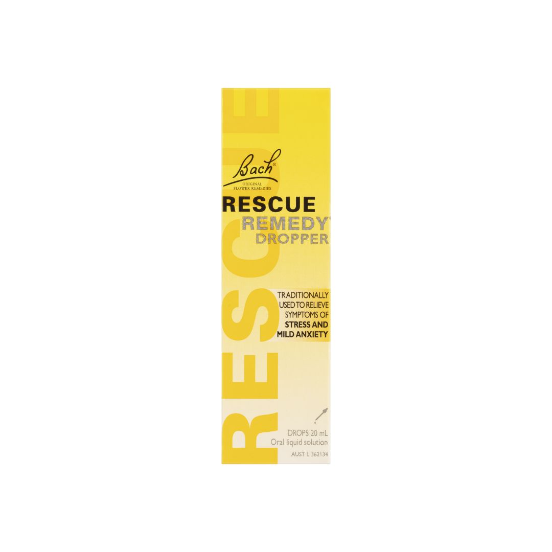 Bach Rescue Remedy 20ml Dropper packaging from front