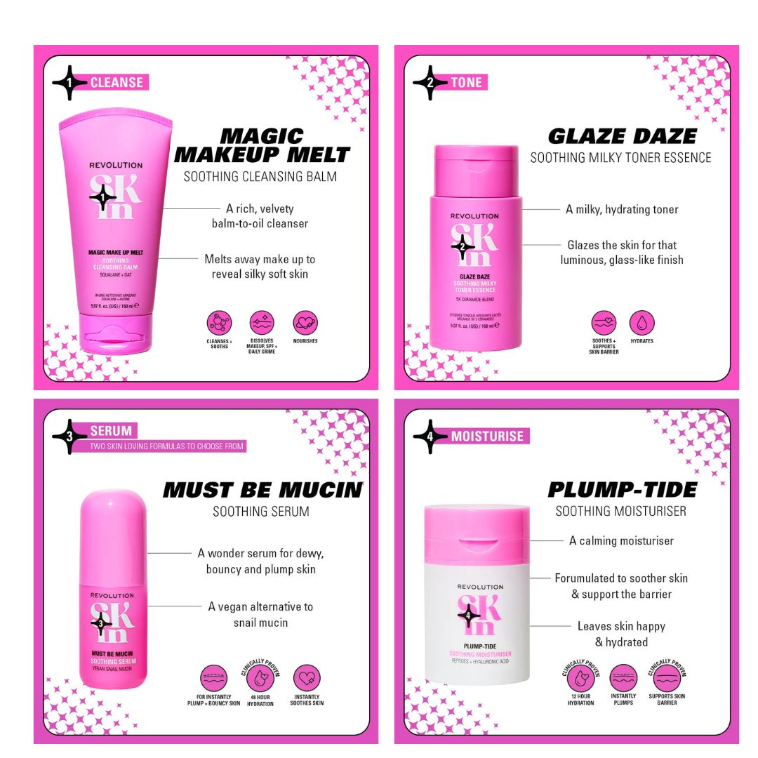 Revolution Skin Go Gentle Gift Set - Steps 1 to 4 information