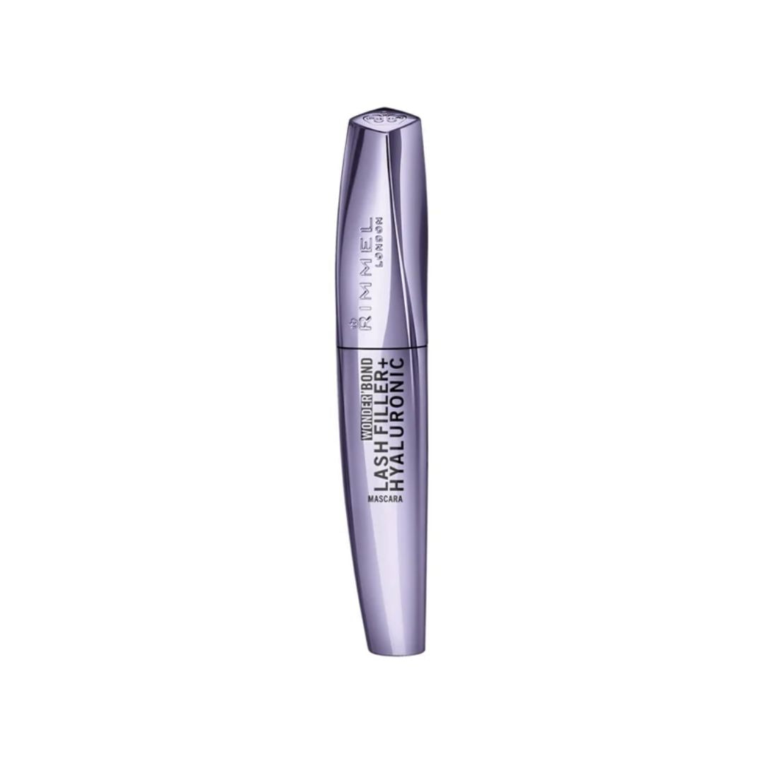 Rimmel Wonder'Bond Lash Filler + Hyaluronic Mascara 002 Brown on a white background