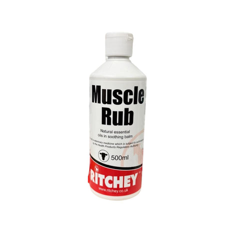 Bottle of Ritchey Muscle Rub on a white background