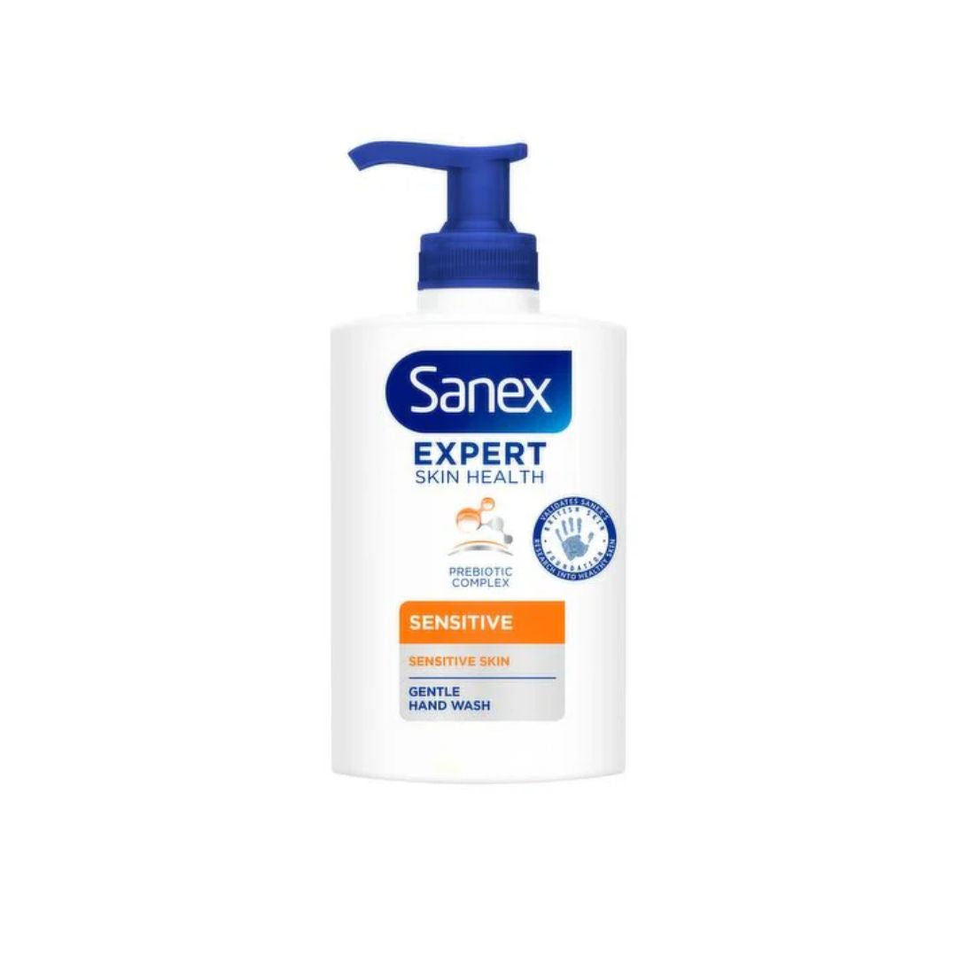 Sanex Expert Skin Health Sensitive Hand Wash 250ml on a white background