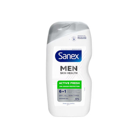 Sanex Men Active Fresh 6-in-1 Shower Gel on a white background