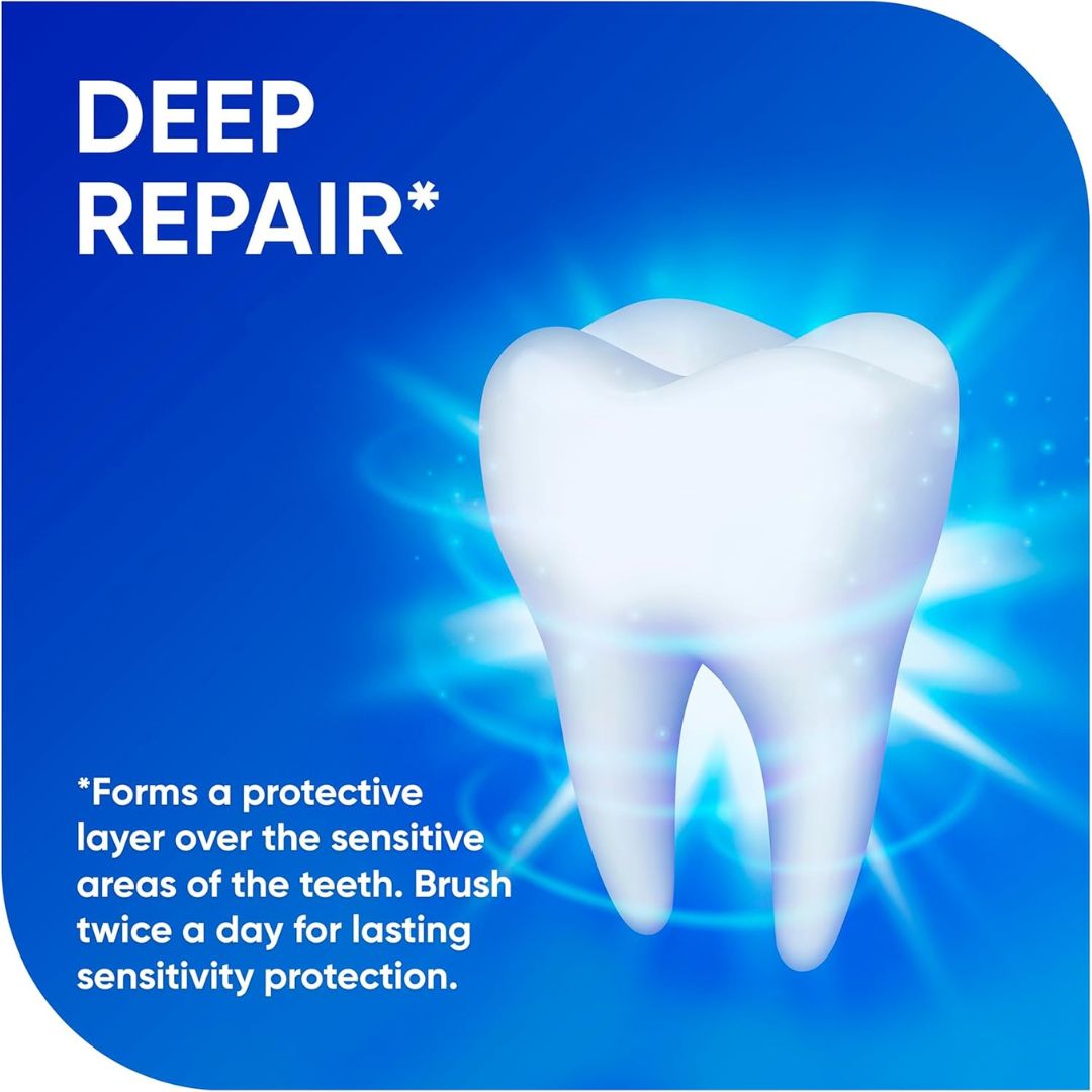 Tooth with 'Deep Repair' text on a blue background