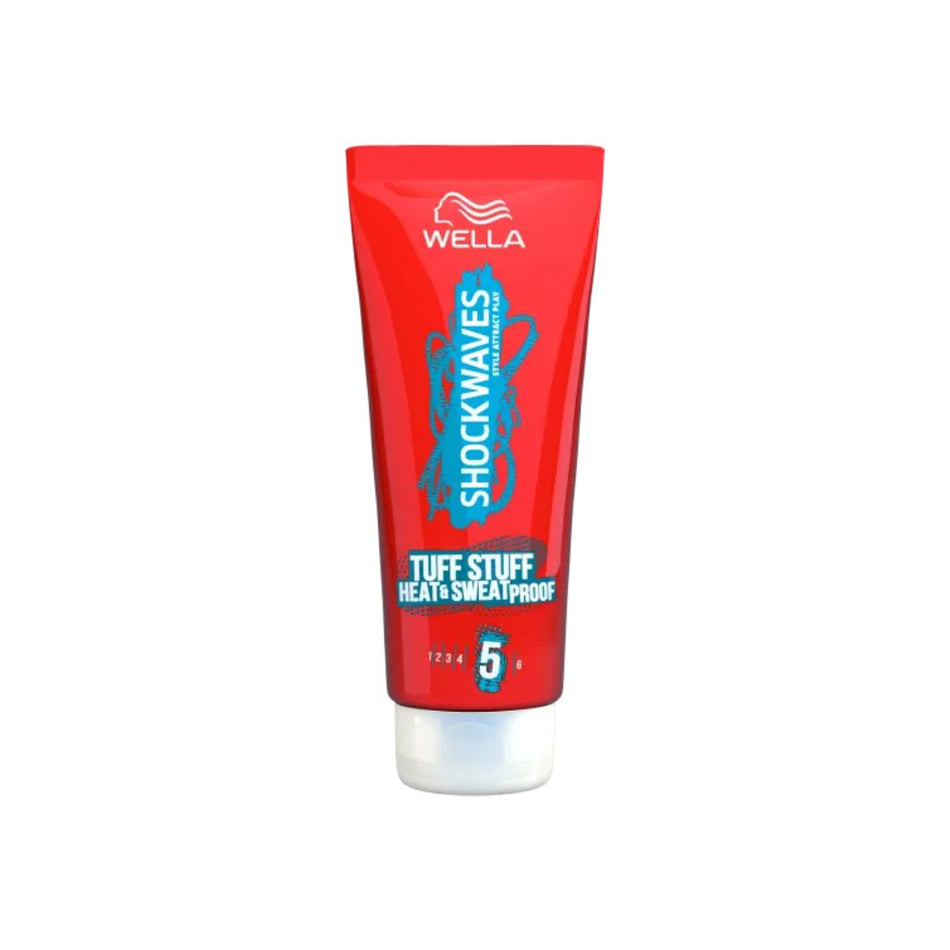 Wella Shockwaves Tuff Stuff Ultra Strong Gel container on a white background