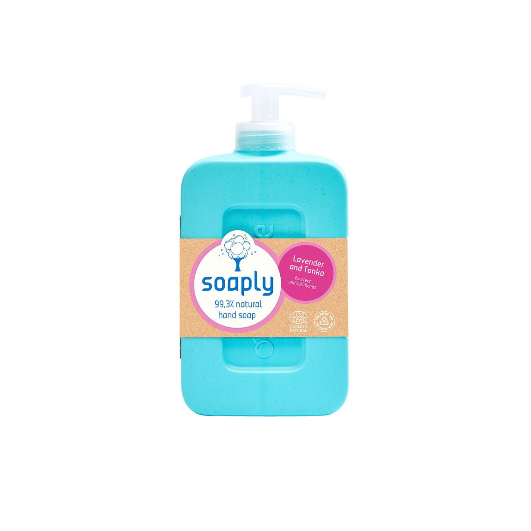 Soaply Lavender & Tonka Natural Hand Soap 300ml on a white background