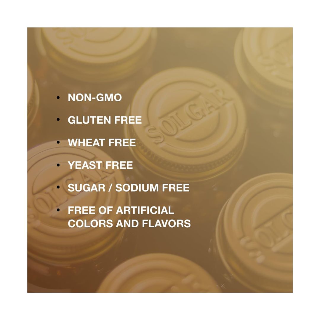 Solgar Megasorb Vitamin-B Complex 100 Tablets product details graphic