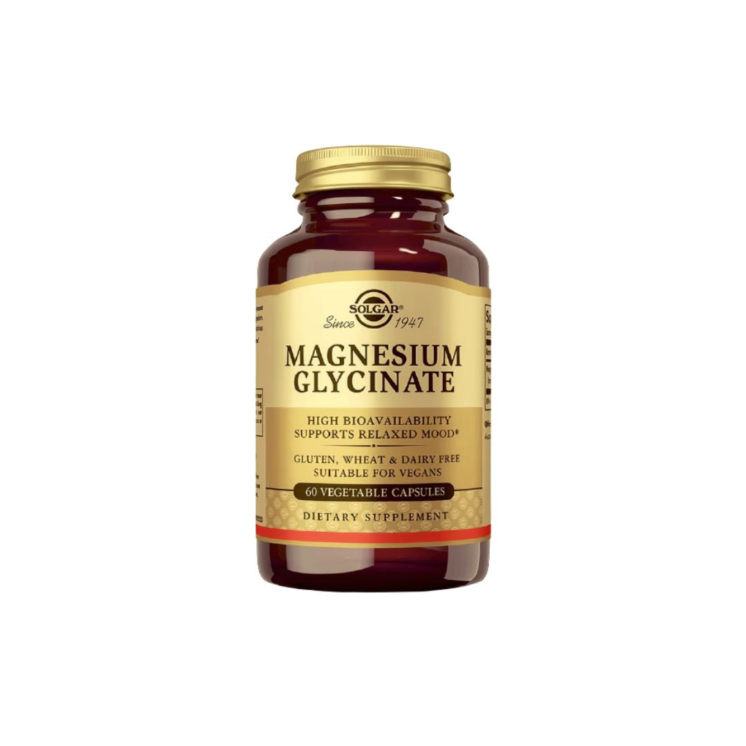 Solgar Magnesium Glycinate bottle on a white background