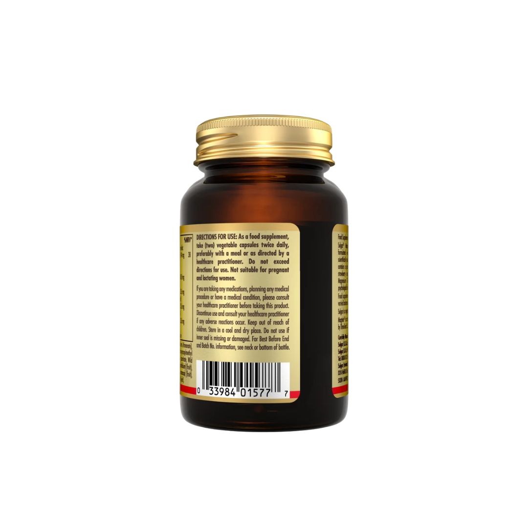 Solgar Magstein Magnesium L-Threonate container (usage information) on a white background