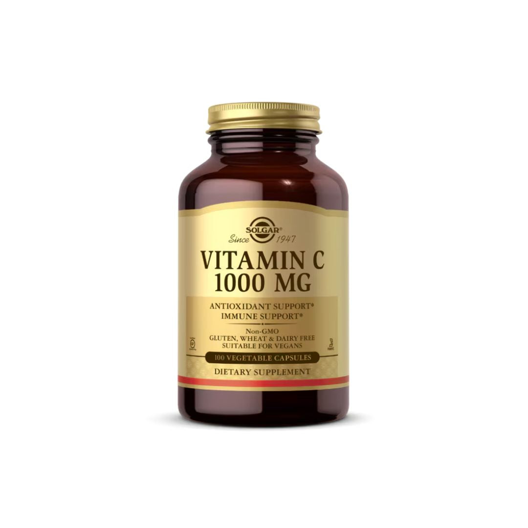 Solgar Vitamin C 1000mg 100 Capsules container on a white background
