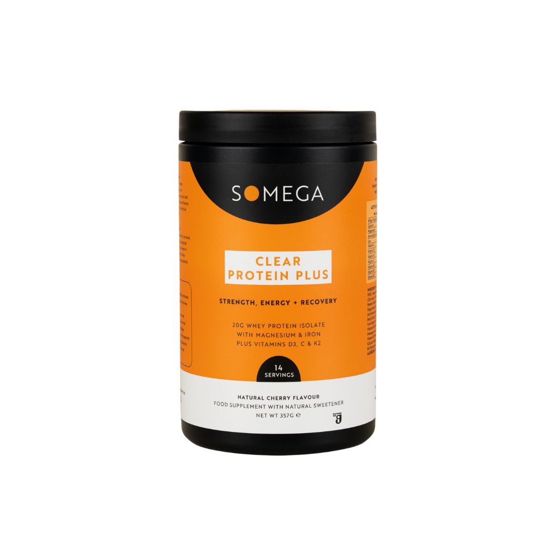Somega Clear Protein Plus Cherry Container