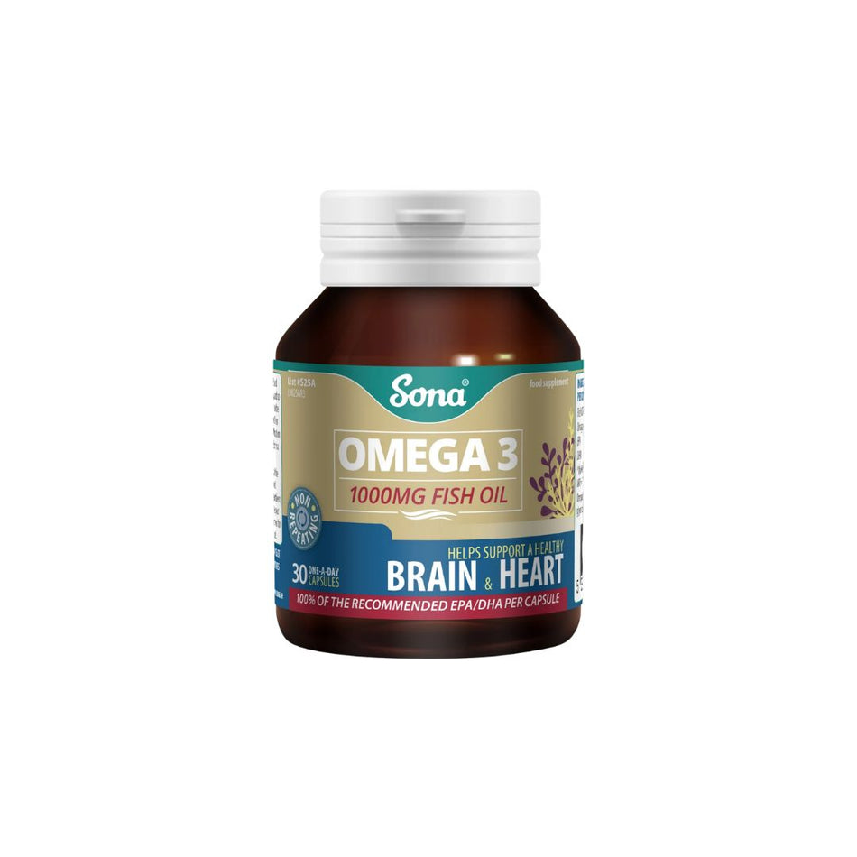 Sona Omega-3 1000mg Fish Oil 30 Capsules