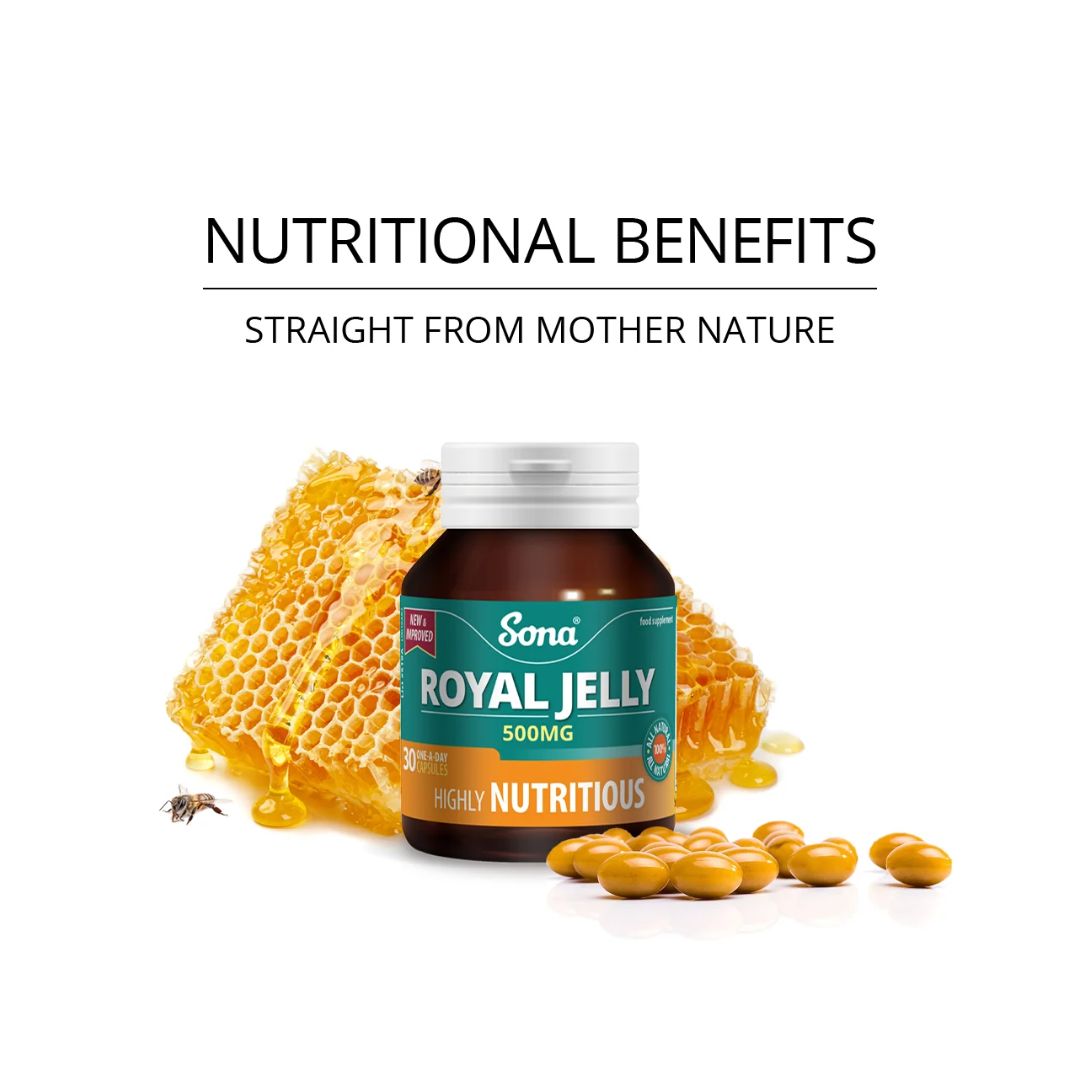 Sona Royal Jelly 30 Capsules promotional graphic