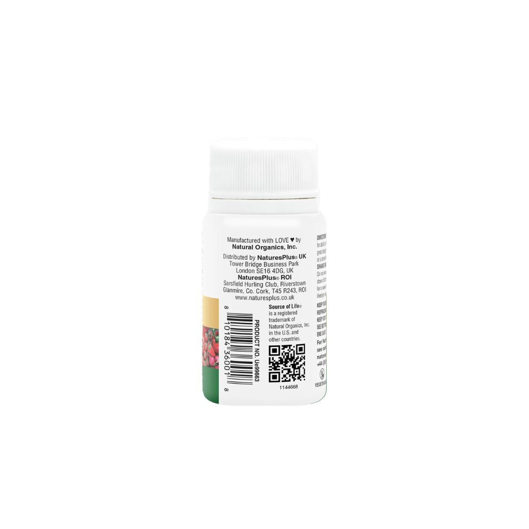 Natures Plus Source of Life Liquid Gold 30ml Shot (side view) on a white background