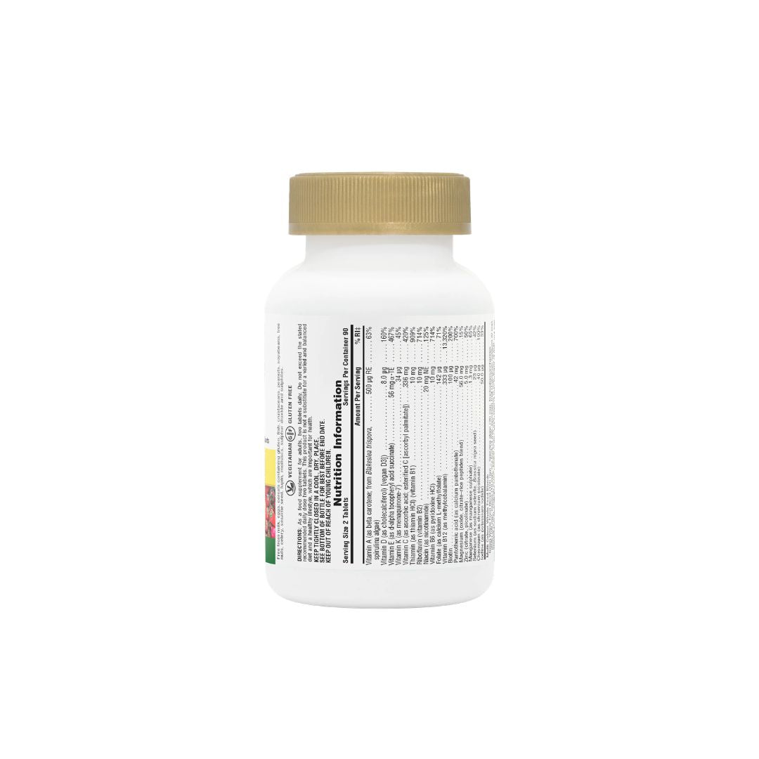 NaturesPlus Source of Life Gold 180 Mini-Tabs container (rear view) on a white background