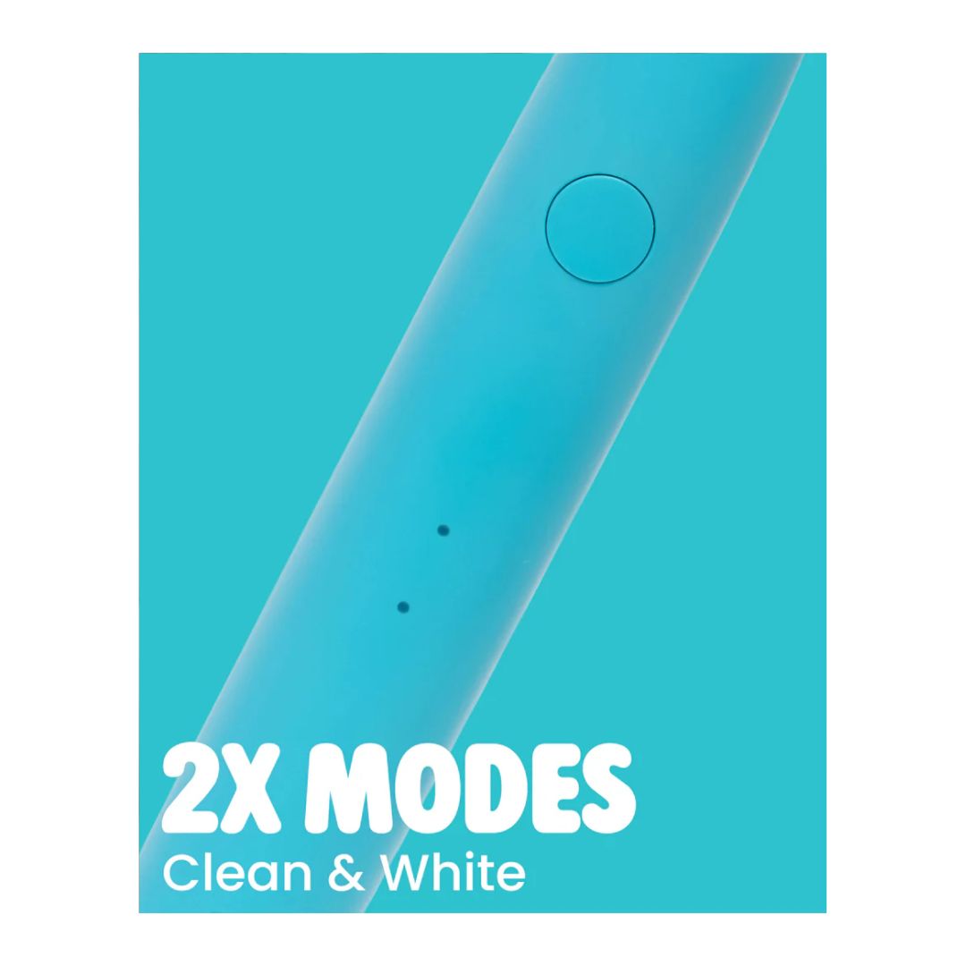 Spotlight Oral Care Sonic One Electric Toothbrush Blue '2X Modes' Graphic on a blue background