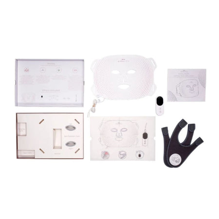 STYLPRO Wavelength LED Face Mask contents aid out on a white background