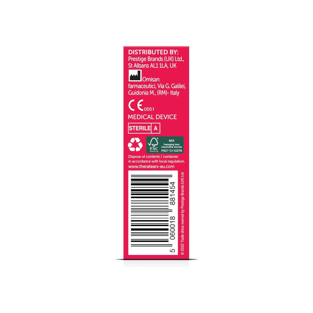 Thera Tears Irritation and Redness packaging (barcode angle) on a white background