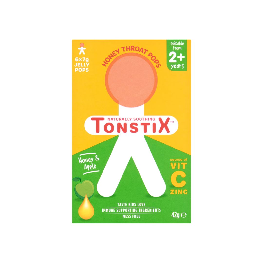 Tonstix Honey & Apple Jelly Pops box on a white background