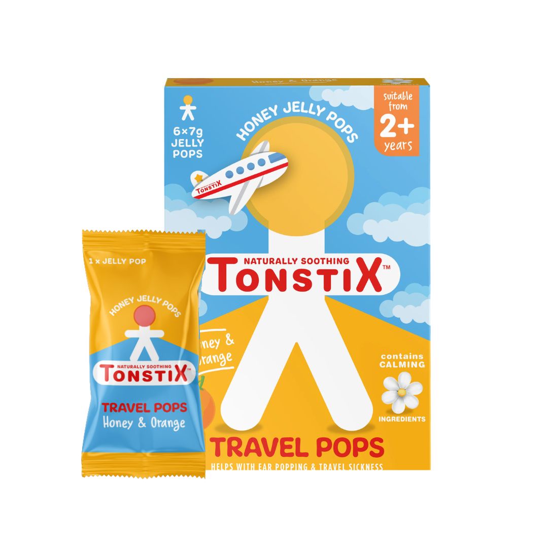 Tonstix Honey & Orange Travel Pop and packaging on a white background