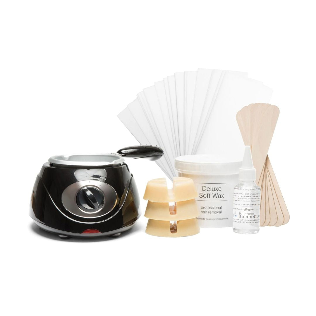 RIO Total Body Waxing Kit contents closeup on a white background