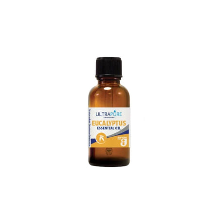 Ultrapure Eucalyptus Essential Oil 25ml container on a white background