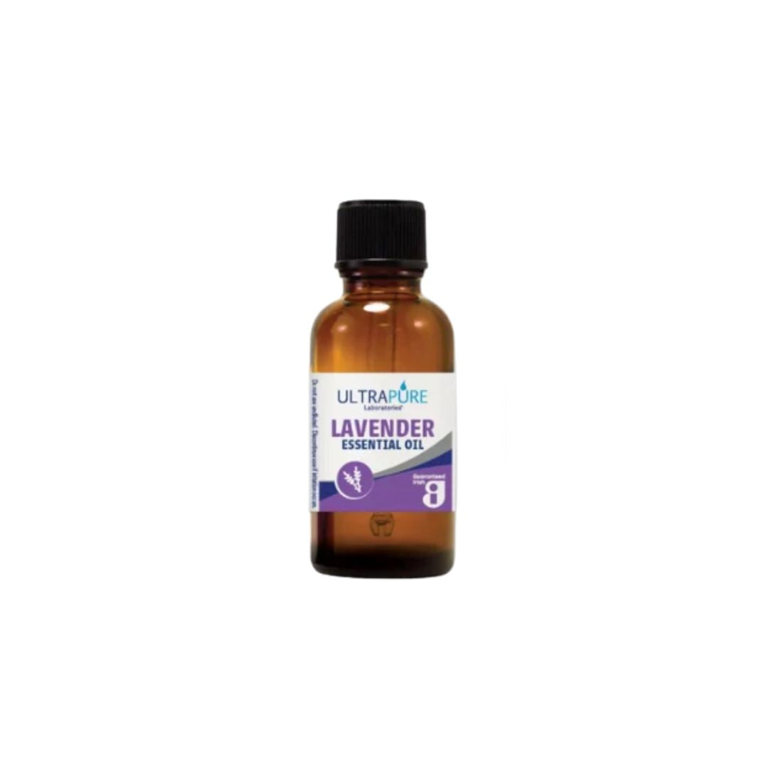 Ultrapure Lavender Essential Oil 10ml container on a white background