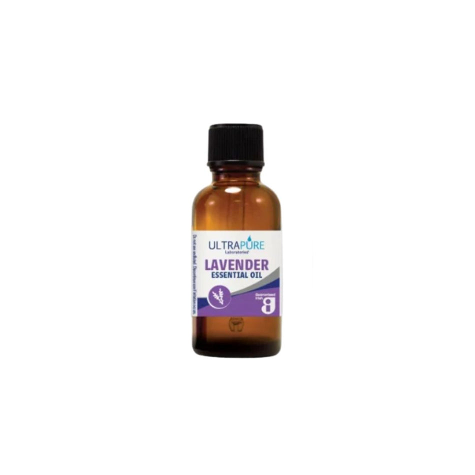 Ultrapure Lavender Essential Oil 10ml container on a white background
