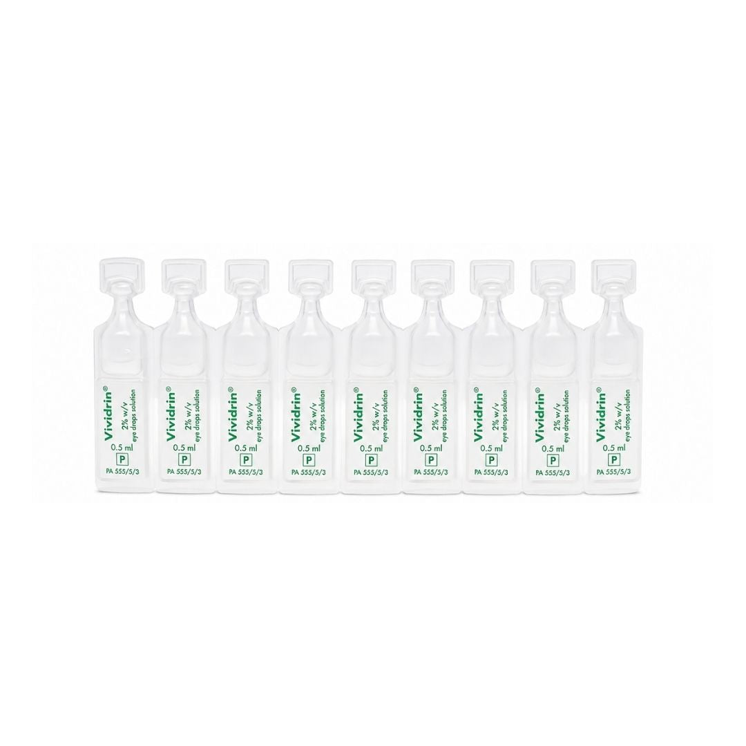 Vividrin Preservative Free Eye Drops on a white background