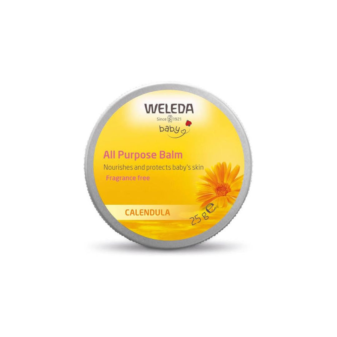 Weleda Baby Calendula All Purpose Balm on a white background