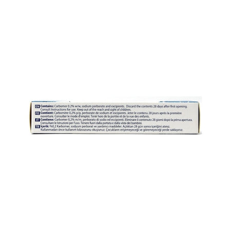 Xailin Gel Lubricating Eye Gel 10g packaging (bottom angle) on a white background