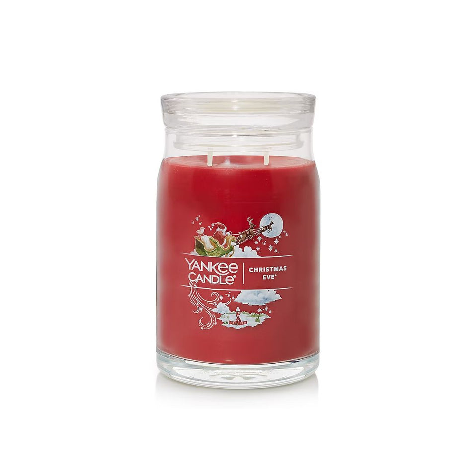 Yankee Large Christmas Eve Candle Jar on a white background