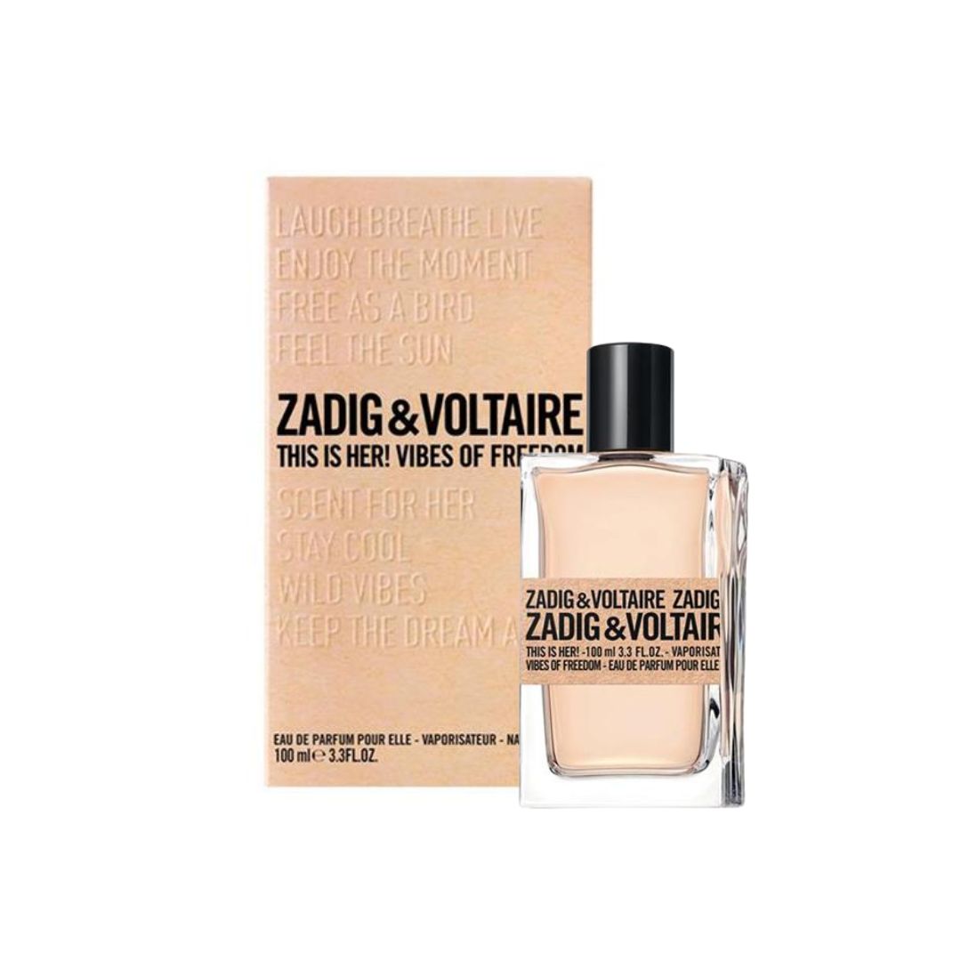 Zadig & Voltaire This Is Her! Vibes of Freedom Eau de Parfum 100ml on a white background