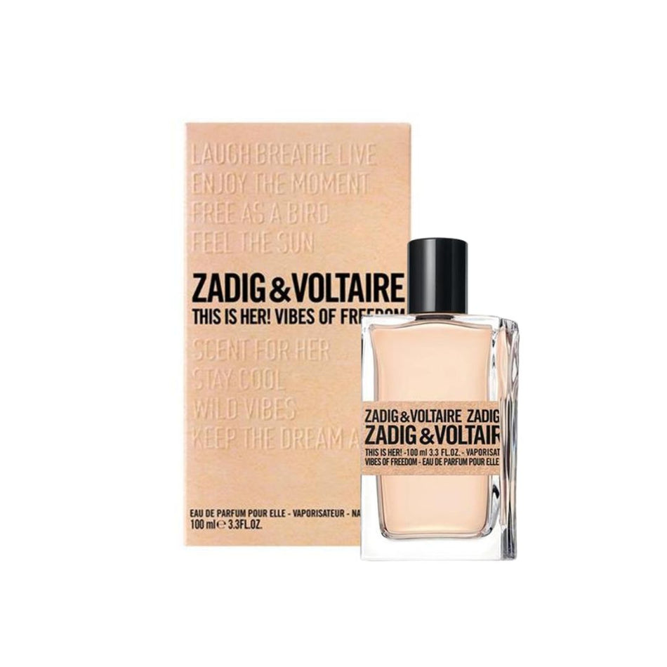 Zadig & Voltaire This Is Her! Vibes of Freedom Eau de Parfum 100ml on a white background