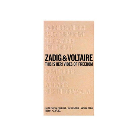 Zadig & Voltaire This Is Her! Vibes of Freedom Eau de Parfum 100ml on a white background