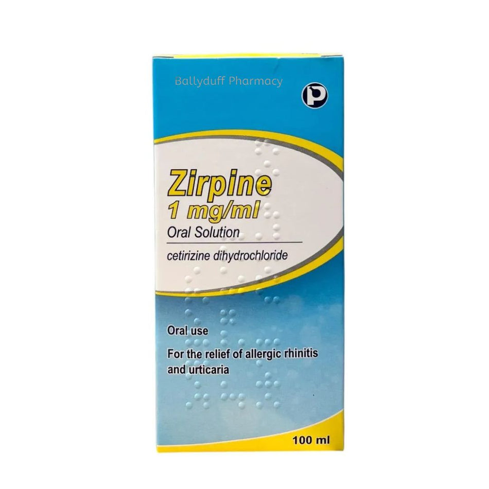 Zirpine 1mg/ml Cetirizine Oral Solution 100ml