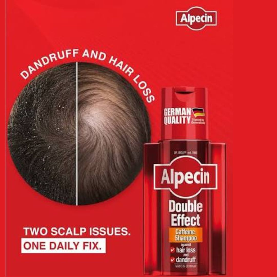 Alpecin Double Effect Caffeine Shampoo 200ml FIXES TWO SCALP ISSUES