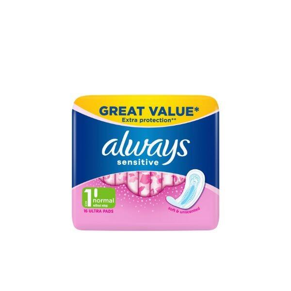 Always Ultra Sensitive Pads Size 1