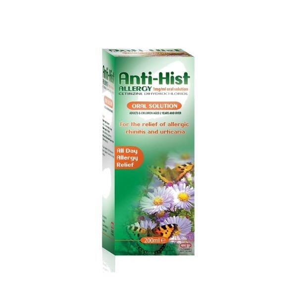 Anti Hist Allergy Cetirizine Oral Solution 200ml