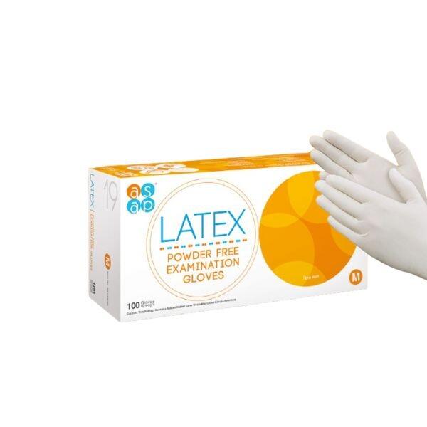 ASAP Powder free Latex Gloves Medium