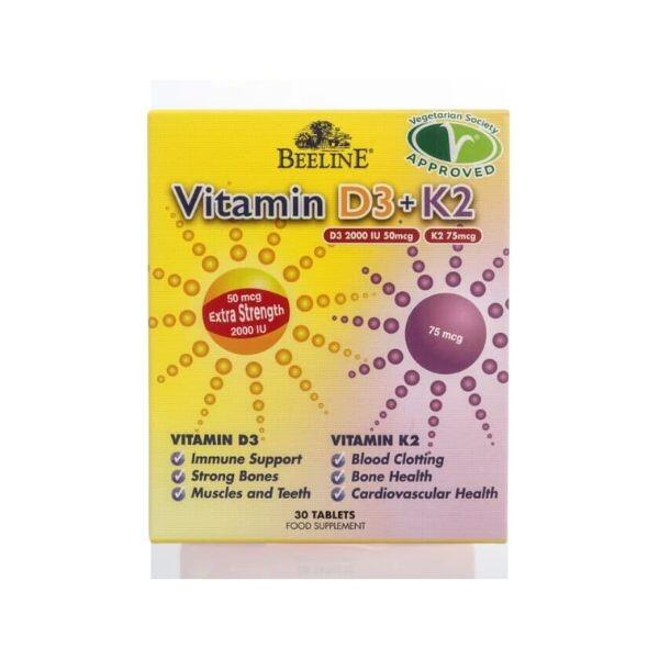 Beeline Vitamin D3 + K2 Tablets