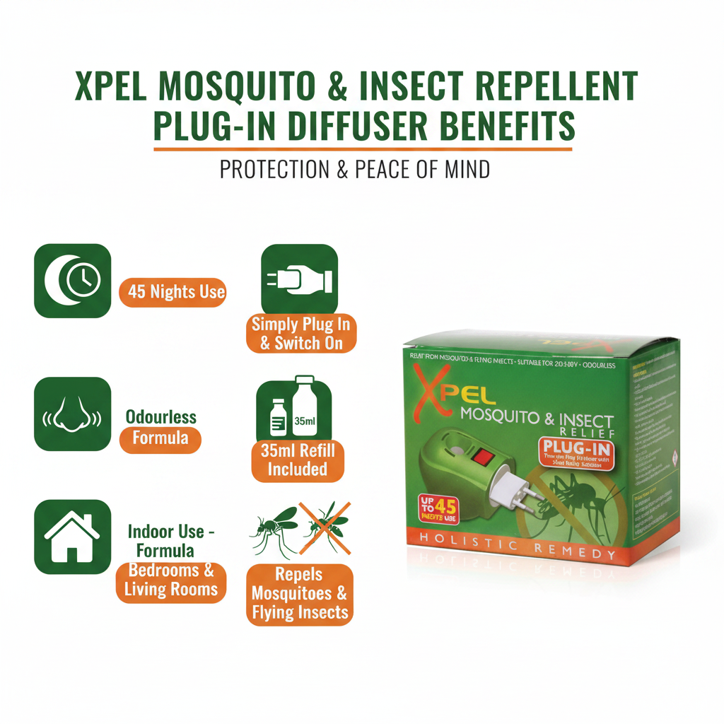 XPEAL MOSQUITIO PLUG IN Benefits Infographic