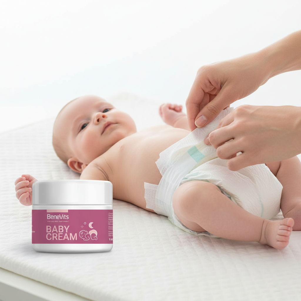 Benevits Baby Cream with nappy change